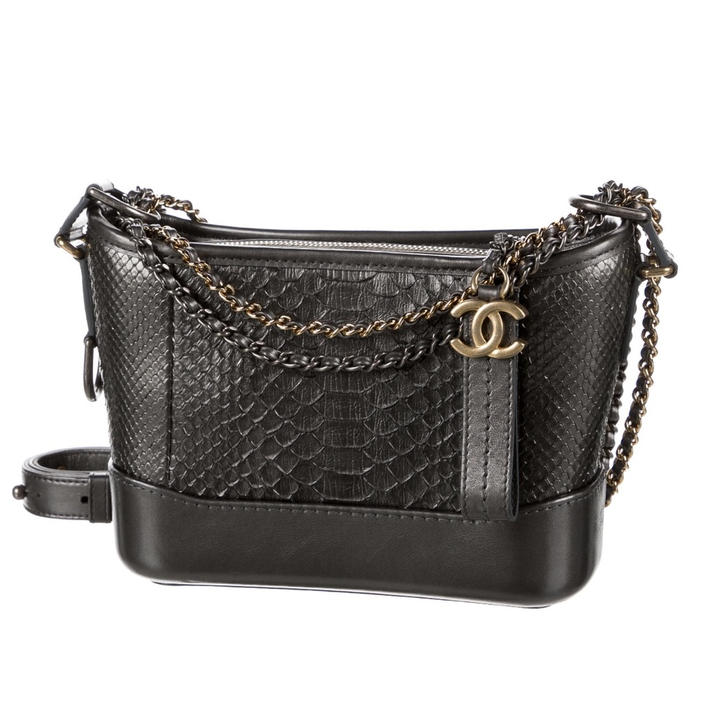 Rare Chanel Gabrielle Small Hobo Bag In Python - Gem